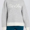 Jersey oversize con logo de punto en color Ice