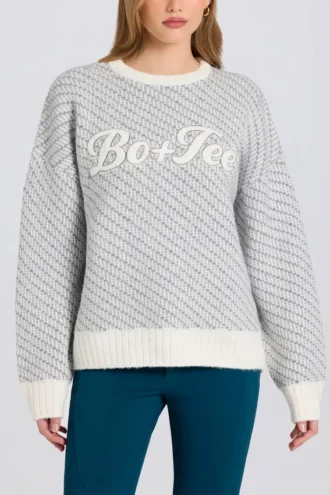 Jersey oversize con logo de punto en color Ice