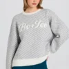 Jersey oversize con logo de punto en color Ice