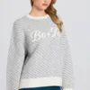 Jersey oversize con logo de punto en color Ice