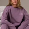 Jersey oversize de cuello redondo en color Dusk