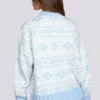 Jersey oversize de punto jacquard en azul claro