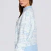 Jersey oversize de punto jacquard en azul claro