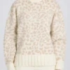 Jersey oversize de punto jacquard en color hielo