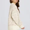 Jersey oversize de punto jacquard en color hielo
