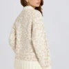 Jersey oversize de punto jacquard en color hielo