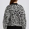 Jersey oversize de punto jacquard en negro