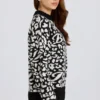 Jersey oversize de punto jacquard en negro