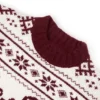 Jersey oversize de punto jacquard en rojo carmesí