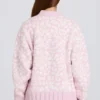 Jersey oversize de punto jacquard en rosa