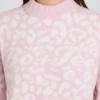 Jersey oversize de punto jacquard en rosa
