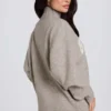 Jersey oversize de punto suave en color beige