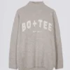 Jersey oversize de punto suave en color beige