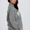 Jersey oversize de punto suave en gris