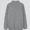 Jersey oversize de punto suave en gris