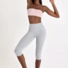 Leggings capri Soft Active en gris jaspeado