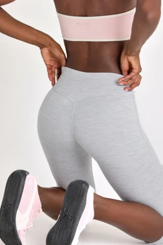 Leggings capri Soft Active en gris jaspeado