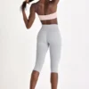 Leggings capri Soft Active en gris jaspeado