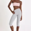 Leggings capri Soft Active en gris jaspeado