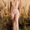 Leggings con abertura en el bajo Figure You Out Petite en color rosa palo
