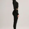 Leggings cortos de talle medio Roux Modal en negro