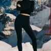 Leggings de capa base sin costuras Super Sculpt en negro