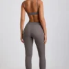 Leggings de cintura alta de modal acanalado Linnea Petite en gris