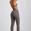 Leggings de cintura alta de modal acanalado Linnea Petite en gris