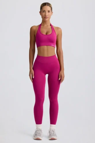 Leggings de cintura alta Define Luxe en color Berry