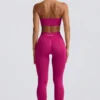Leggings de cintura alta Define Luxe en color Berry