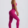 Leggings de cintura alta Define Luxe en color Berry