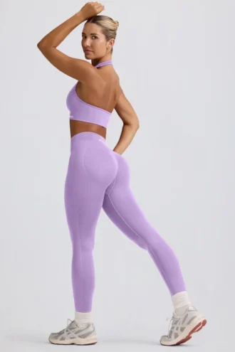 Leggings de cintura alta Define Luxe en color lila