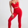 Leggings de cintura alta Define Luxe en rojo