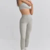 Leggings de cintura alta FlexiRib en gris