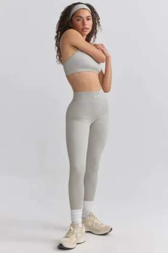 Leggings de cintura alta FlexiRib en gris