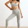 Leggings de cintura alta FlexiRib en gris
