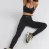 Leggings de cintura alta FlexiRib en negro