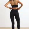Leggings de cintura alta FlexiRib en negro