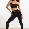 Leggings de cintura alta FlexiRib en negro
