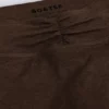 Leggings de jersey cepillado con fruncidos y cintura media en color nueces jaspeado
