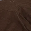 Leggings de jersey cepillado con fruncidos y cintura media en color nueces jaspeado