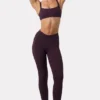 Leggings fruncidos Soft Active en color ciruela