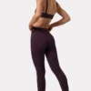 Leggings fruncidos Soft Active en color ciruela