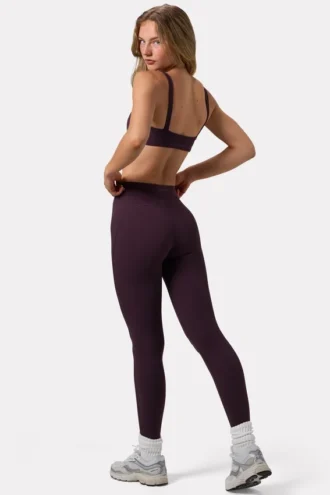 Leggings fruncidos Soft Active en color ciruela