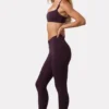 Leggings fruncidos Soft Active en color ciruela