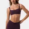Leggings fruncidos Soft Active en color ciruela