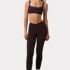 Leggings fruncidos Soft Active en color espresso