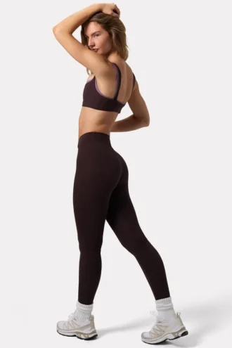 Leggings fruncidos Soft Active en color espresso