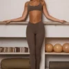 Leggings largos Soft Active en color cacao