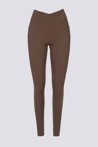 Leggings largos Soft Active en color cacao